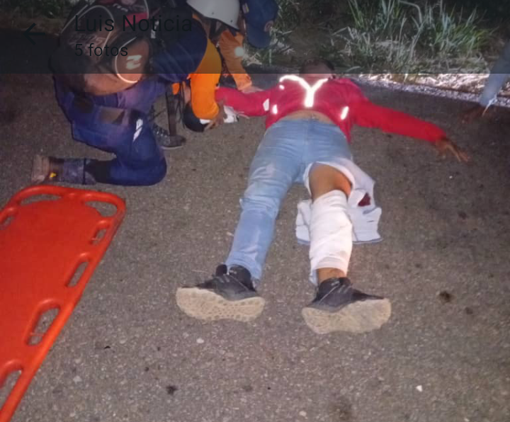 En autopista JAPGravemente lesionada parejatras chocar moto con un bovino