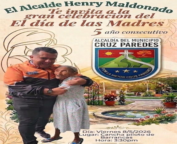 Alcalde Henry Maldonado y su equipoEste viernes 8 rendirán homenajea las madres del municipio Cruz Paredes