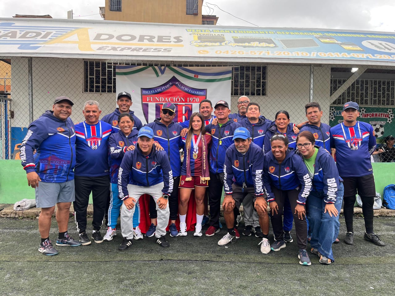 Escuela de fútbol palacio Fajardo recibióa jugadora de la selección de Venezuela