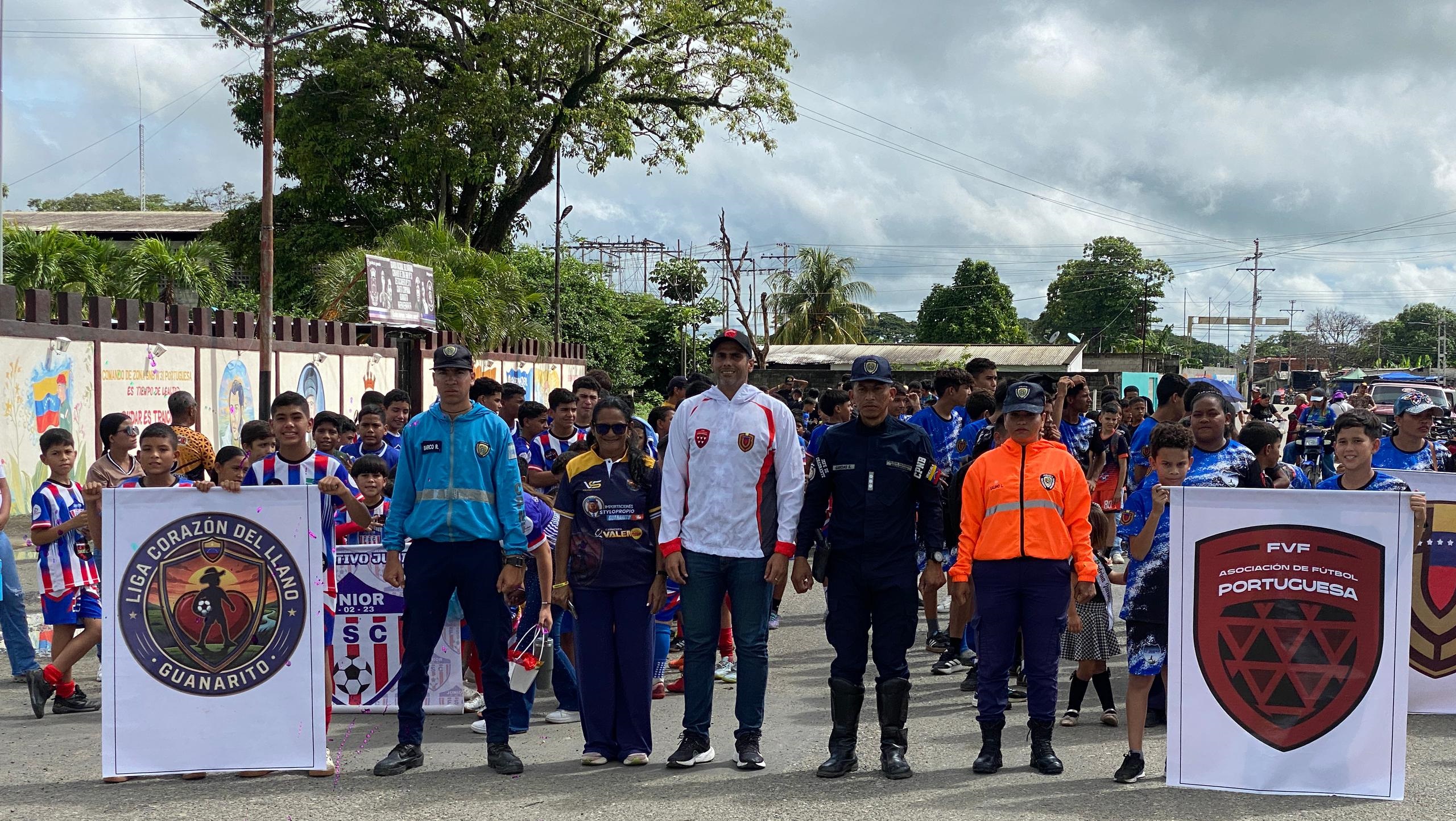 En GuanaritoLiga “Corazón del Llano” inaugurósu campeonato de fútbol menor