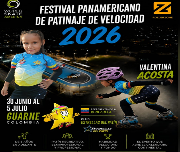 En ColombiaClub estrellas del patín de Barinasse alista para el festival Panamericano