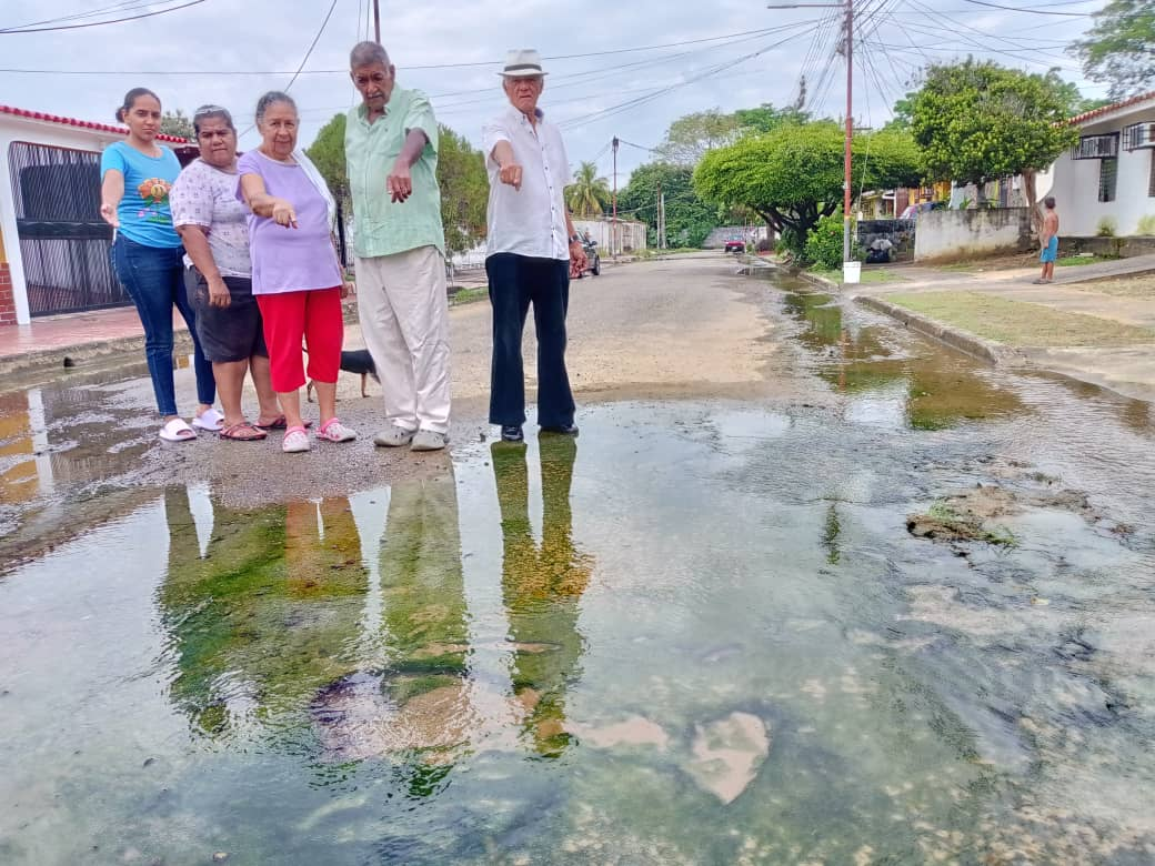 De la calle Los GavilanesVecinos en La Cardenera exigen atenciónurgente a Hidroandes por grave bote de agua